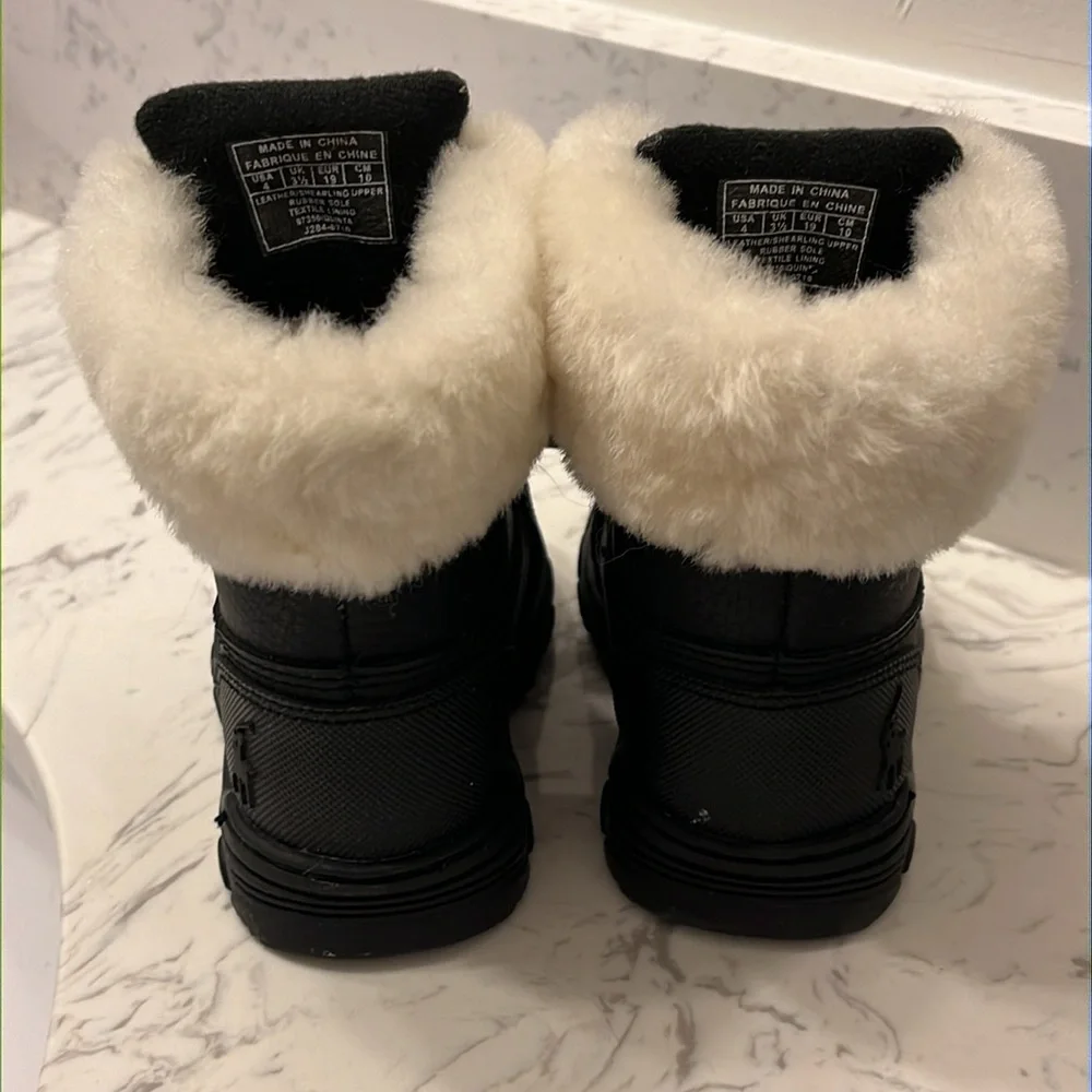 Polo Ralph Lauren Quinta Boots Black Sheep new Toddler Boys Girls Size 4